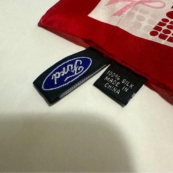 100% Silk Kate Spade New York 22” Square Red White Blue Scarf Handkercheif - Picture 9 of 11